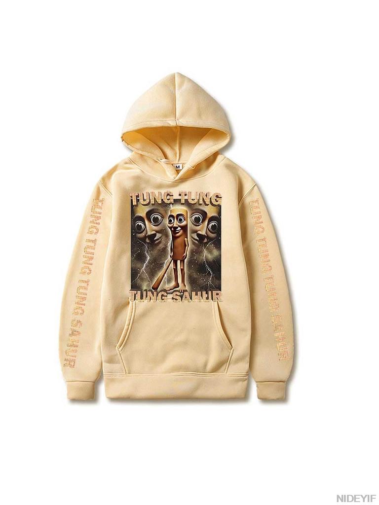 Tung Tung Tung Sahur Funny Baseball Bat Meme Hoodie Men Clothing Fashion Humor Style Sweatershirt Unisex Summer O-Neck P58
