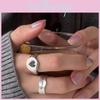 Stylish Adjustable Letter Ring For Women In Geometric Design Perfect For Layering