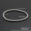 Steel Bead and Pearl Bracelet, 304 Stainless Steel Elastic String Bracelet