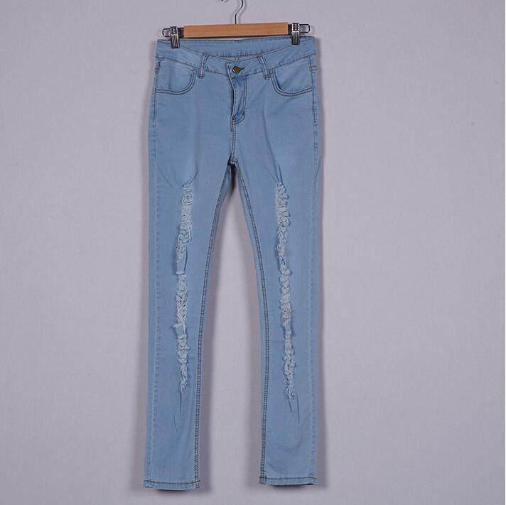 Women's European & American Style Ripped Skinny Jeans