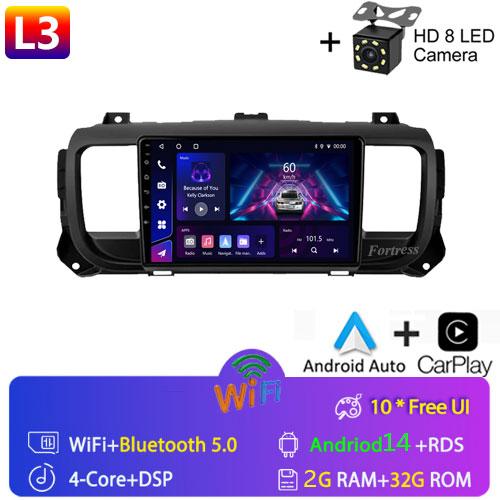 For Citroen Jumpy Peugeot Expert 2016 - 2021 Android Car Radio Multimedia Player Carplay Navigation GPS Touch Screen Auto Stereo