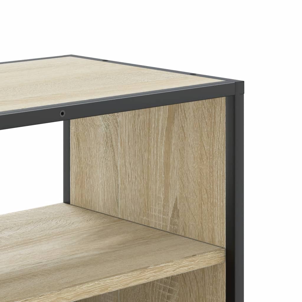 TV Stand in Sonoma Oak Finish 100 x 31 x 39.5 cm Made of Particleboard and Metal