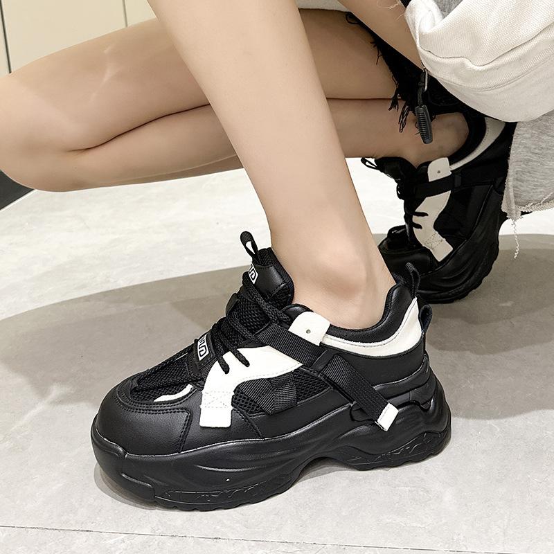 Neue Forrest Gump Schuhe kleine Größe lässig atmungsaktiv Studentenschuhe modisch vielseitig Sport kleine weiße Schuhe dicke Sohle Höhenerhöhung