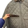 European and American Style Men's Autumn and Winter Thin Classic Quilted Jacket with Corduroy Lapel, American Casual Retro Cotton Jacket
