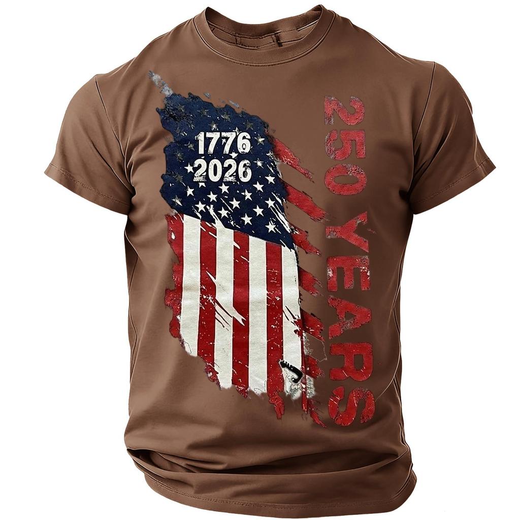 Men's Casual Round Neck Lightweight Breathable Short-Sleeve Top