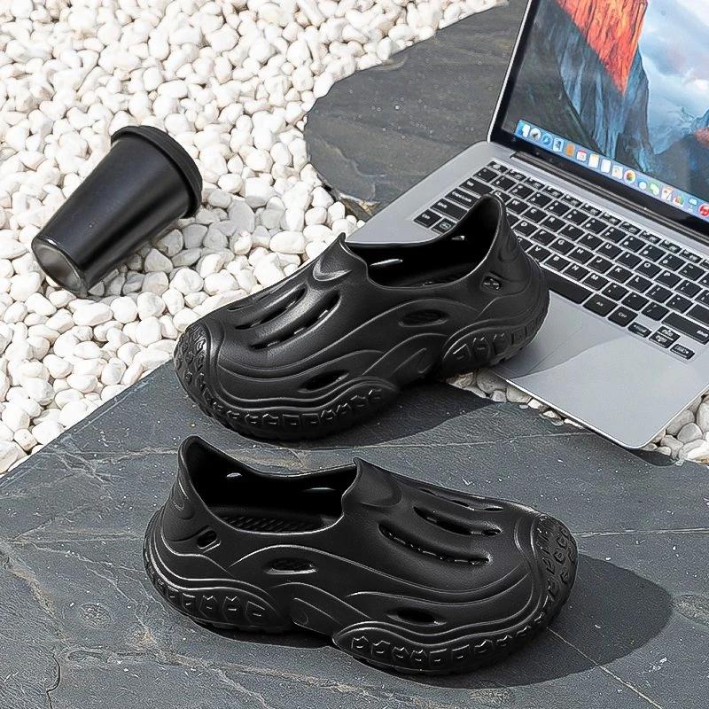 Fashion Hole Shoes Male Shoe with Platform Height Beach Luxury H Adult Number 41 Barefoot Buy New Arrival 2025 Styles Color Men's Sandal