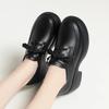 Fashion 2024 Elegant Versatile Lace Up Thick Sole Soft Leather Shoes Woman New Retro Comfortable High Heel Casual Single Shoes