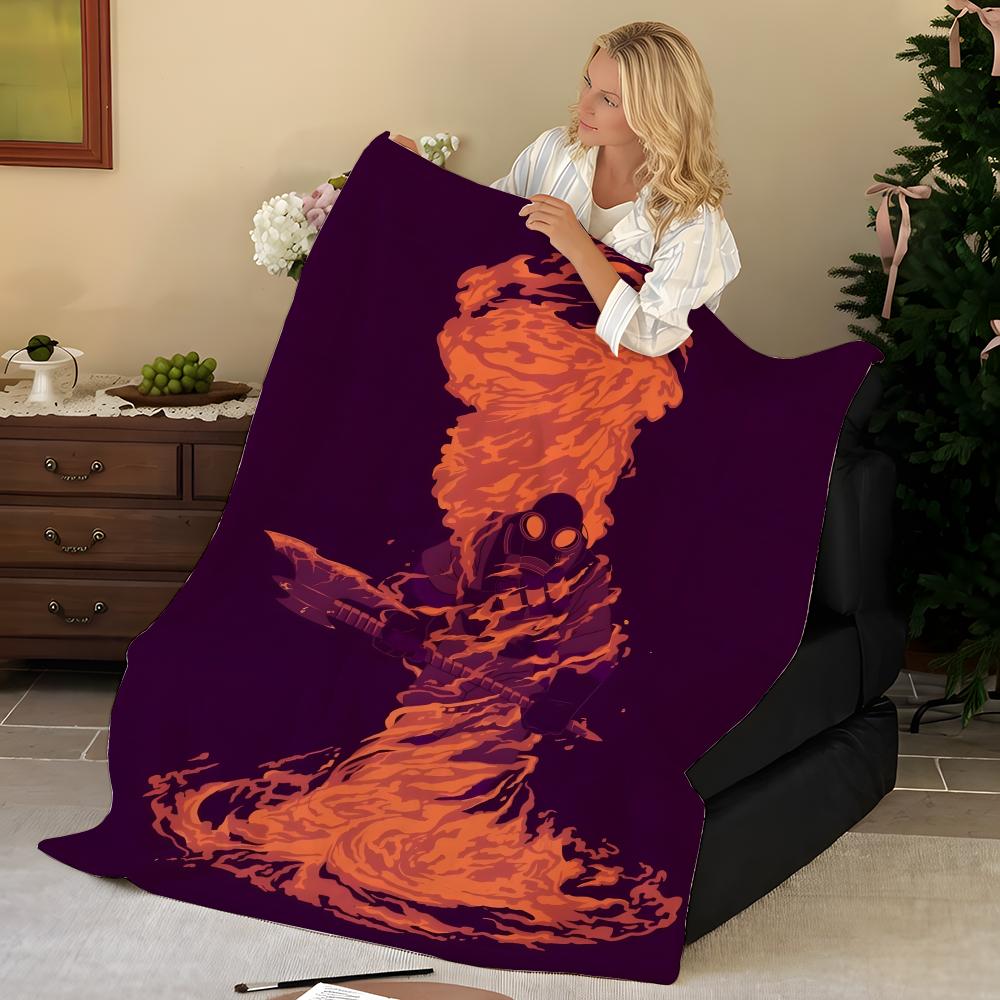 Game T-Team F-Fortress Throw Flannel Blanket, Soft Warm, Durable & Washable cute Cool