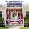 4th of July Decorations American Flag Bunting Patriotic Door Decor Outdoor Porch