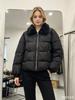 Big fur collar short down cotton clothes women's new loose bread clothes small thickened winter cotton-padded coat