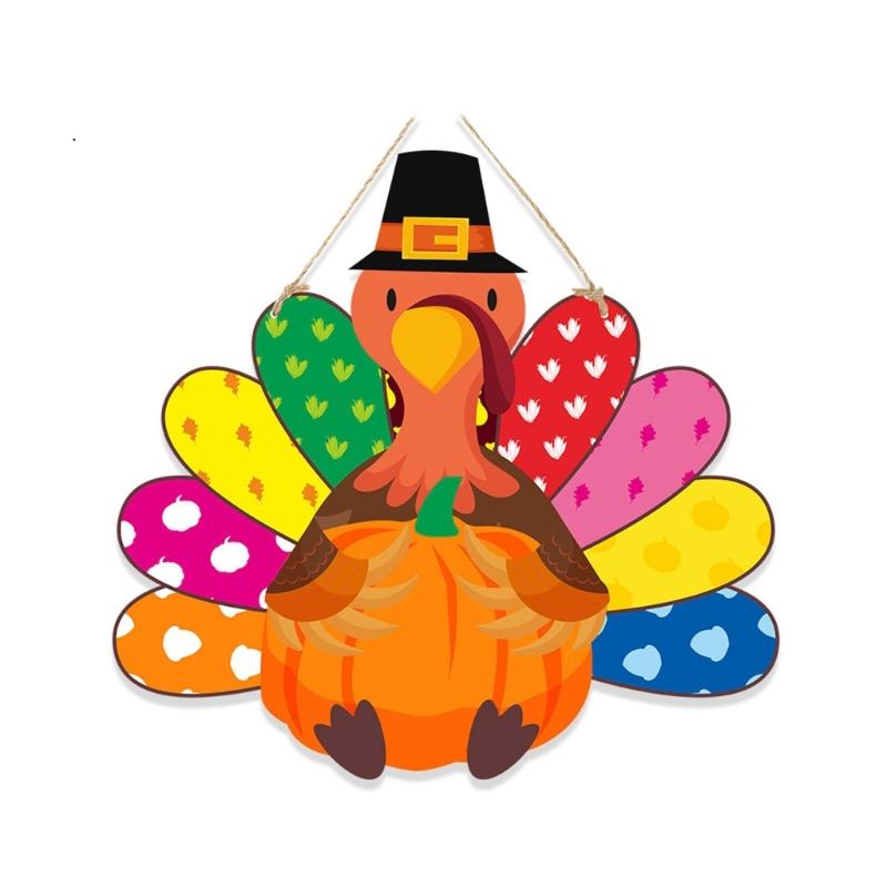 Simple Yet Stylish Thanksgiving Wreath For Front Door Turkey Decoration Door Sign Perfect For Holiday Party Decorations