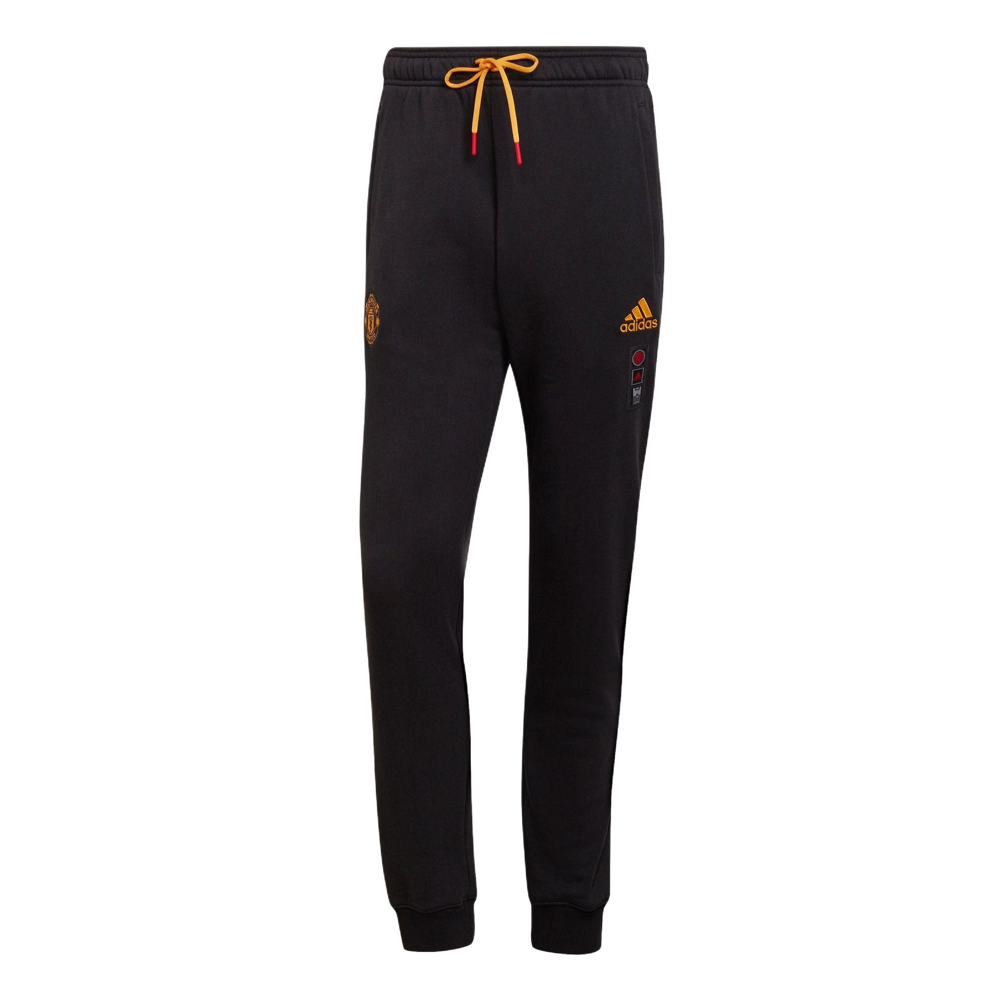 adidas Mufc Cny Pnt limited Embroidered Manchester United Soccer/Football Bundle Feet Sports Pants Black Men s H63997 M
