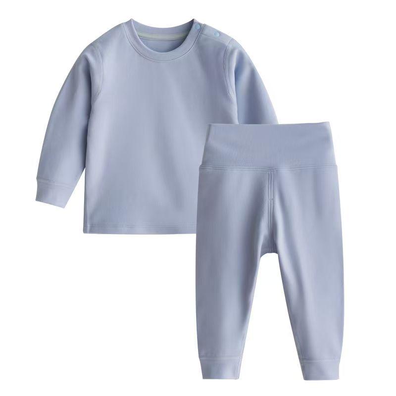 High-Waisted Baby Belly Protection Warm Underwear Set for Autumn & Winter