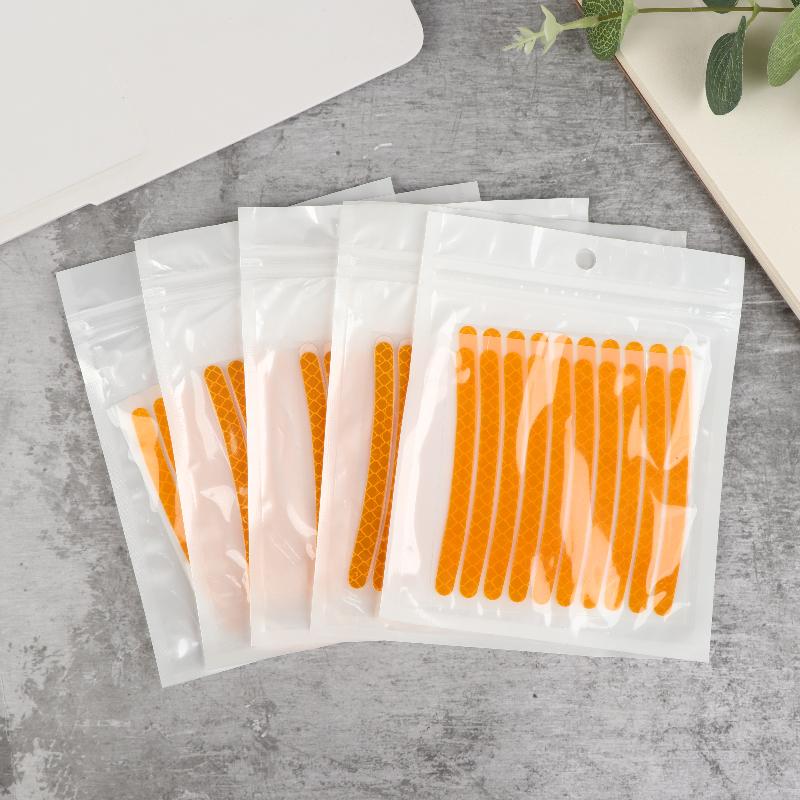 

100Pcs/5Bags Bicycle Reflective Sticker For Bike Wheels Rainbow Red Sticker For Car Motorcycle Night Safety Warning Sticker as the picture