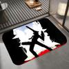 Anime C-Chainsaw Man Floor Mat Diatomite Bath Mat, Quick Dry Absorbent Non-Slip Door Mat