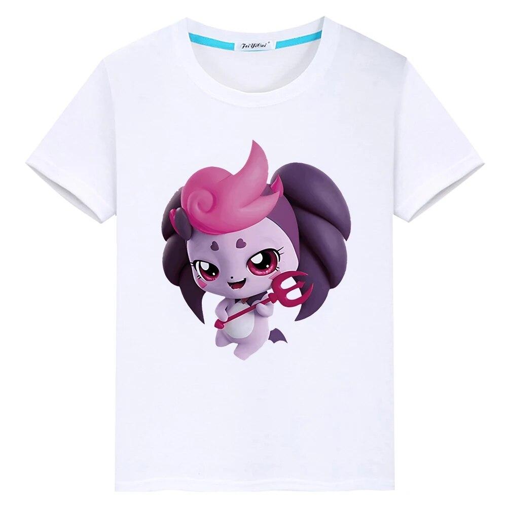 

Tini ping Летняя Повседневная футболка из 100% хлопка с милым принтом y2k цельная одежда для мальчиков Rotini ping аниме футболки короткие топы детская одежда для девочек 100 белый