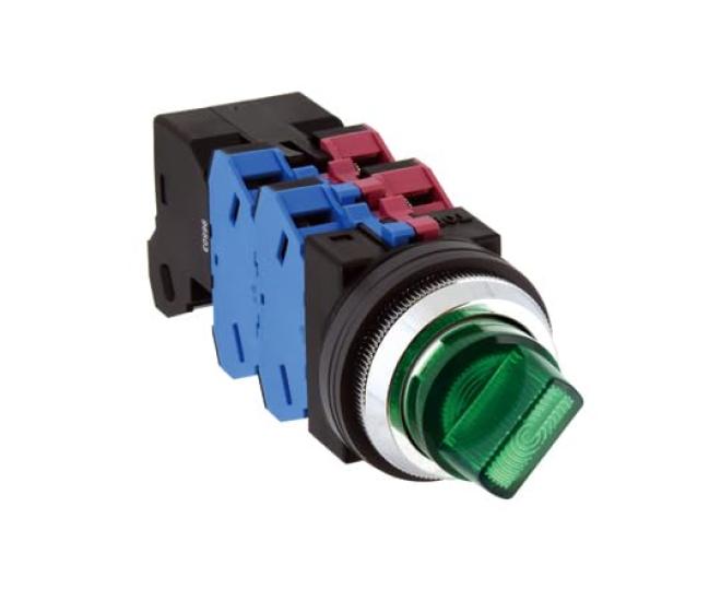 

IDEC Series Illuminated Selector Switch Notches ASLN32620DNR 30 45°-3