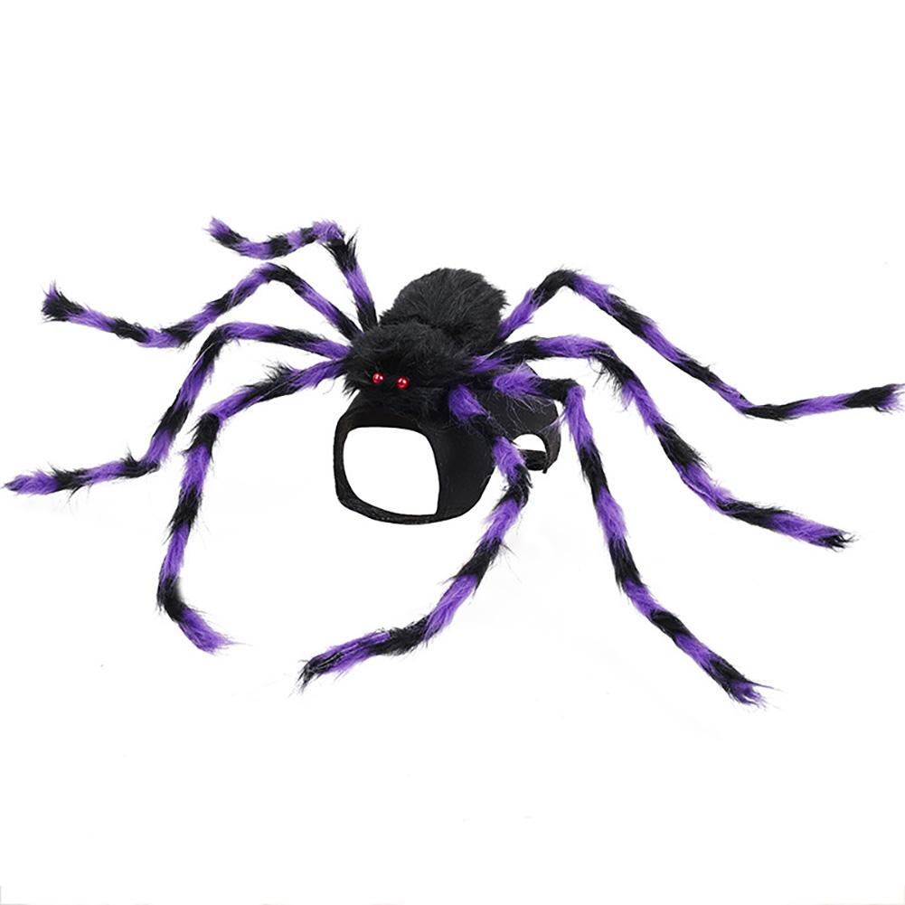 Novelty Pet Spider Costume Cute Dogs Cats Vibrant Plush Spider Outfit Easy Wear Pet Party Cosplay Dress Suit Pet Costume