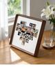 Heart-Shaped 520 Multi-Grid Wooden Photo Frame: Perfect Couple's Gift for Weddings & Valentine's Day