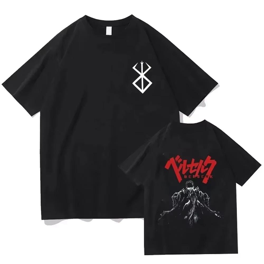 Anime Berserk Tshirt Summer Men Women Cotton Oversized Short Sleeve T Shirt Print T-shirt Tops 2024 Tee Trend Fans Clothes