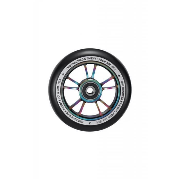 Roue trottinette - BLUNT SCOOTERS - 10 Spokes - 100mm - Blanc/Rose - Mixte