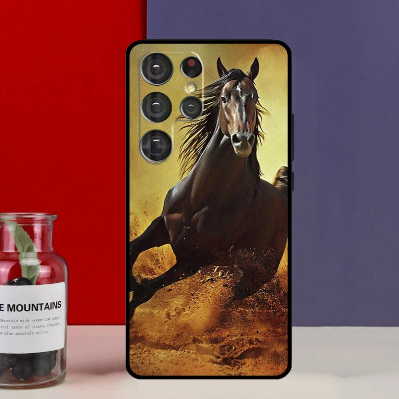 Galloping Horse Funda Case For Samsung Galaxy S25 Ultra S9 S10 S20 FE S21 S22 S23 Plus S24 Ultra Phone Cover