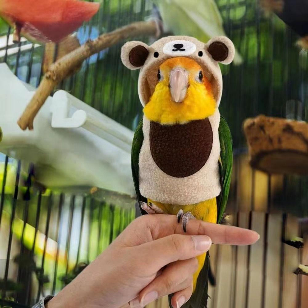 Warm Parrot Cloak Bear Shape Birds Cloth Washable Pigeon Pants  Outdoor
