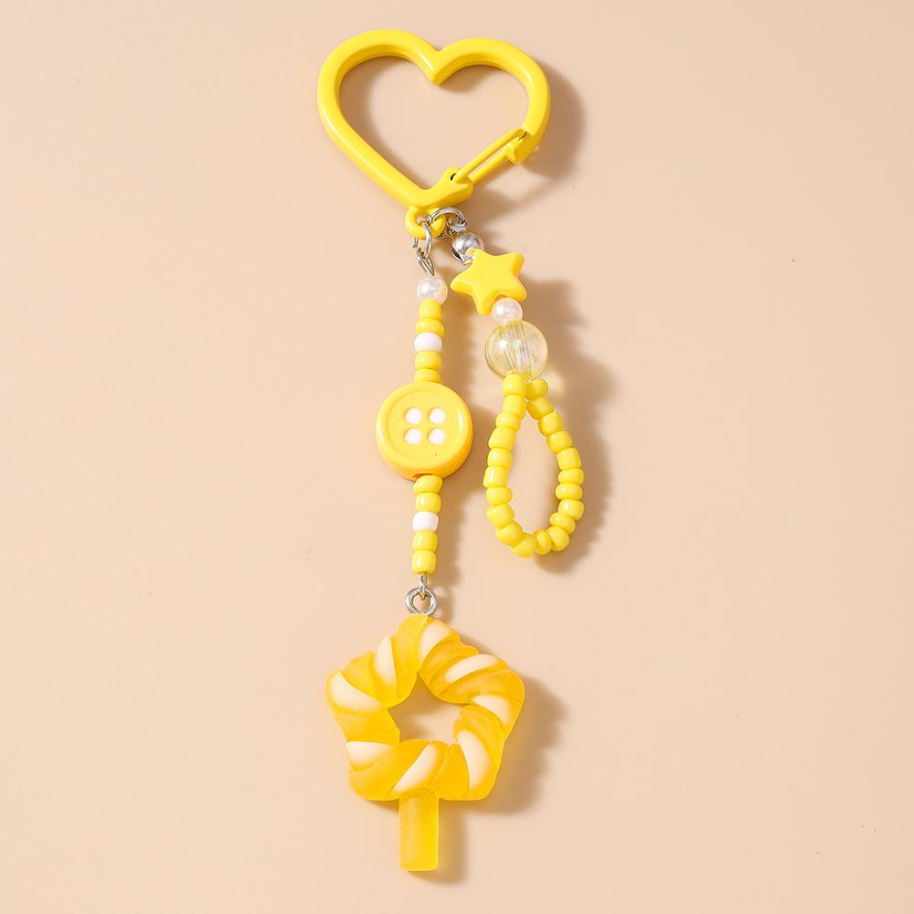 Pretty Resin Candy Lollipop Keychain Women Girls Juice Key Ring Pendants Handbag Decor DIY Key Chain Kid's Jewelry Gift
