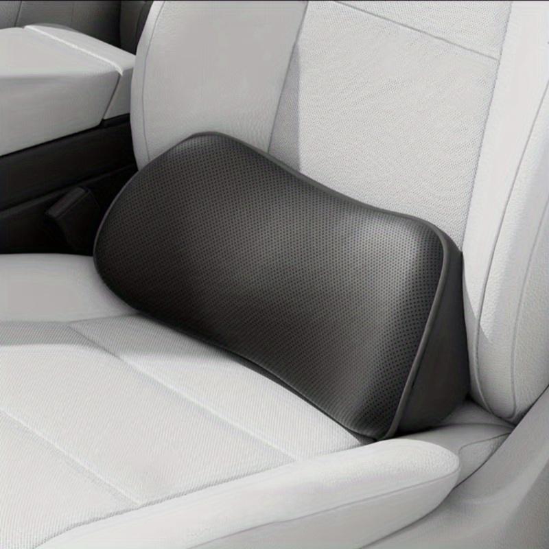 Luxury Car Lumbar Support Seat Cushion Artificial Faux Suede Cover Memory Foam Filling Perforated Breathable Design
