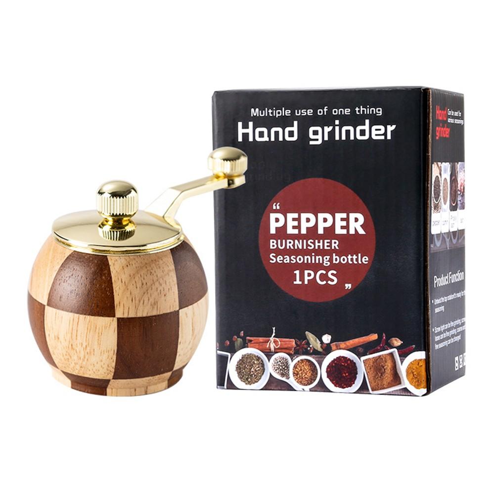

Functional and Elegant Hand Cranked Wooden Pepper Grinder for Home Use Individual