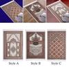 Muslim Mat Floor Carpet Thick Tassel Decor Rectangle Traditional Design Prayer Rug for Travel Temple Prayer Room Women Men