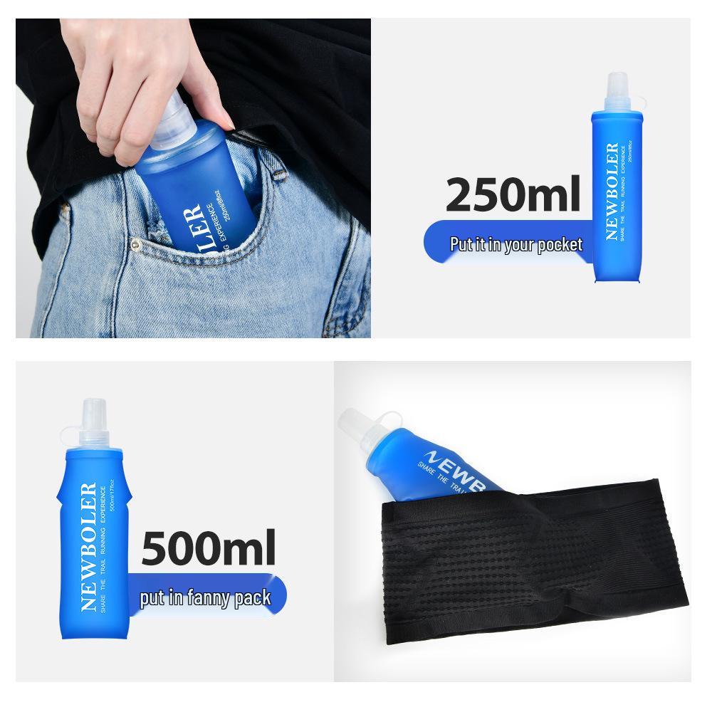 Faltbare TPU Weichwasserflasche für Outdoor-Laufen & Marathons