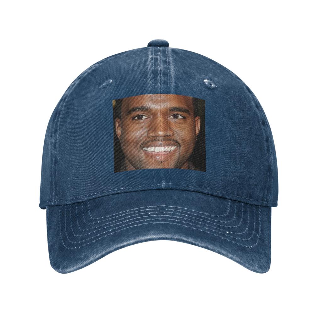 Funny Kanye West Meme Baseball Caps Snapback Washed Denim Hats Adjustable Casquette Sports Baseball Cowboy Hat for Unisex