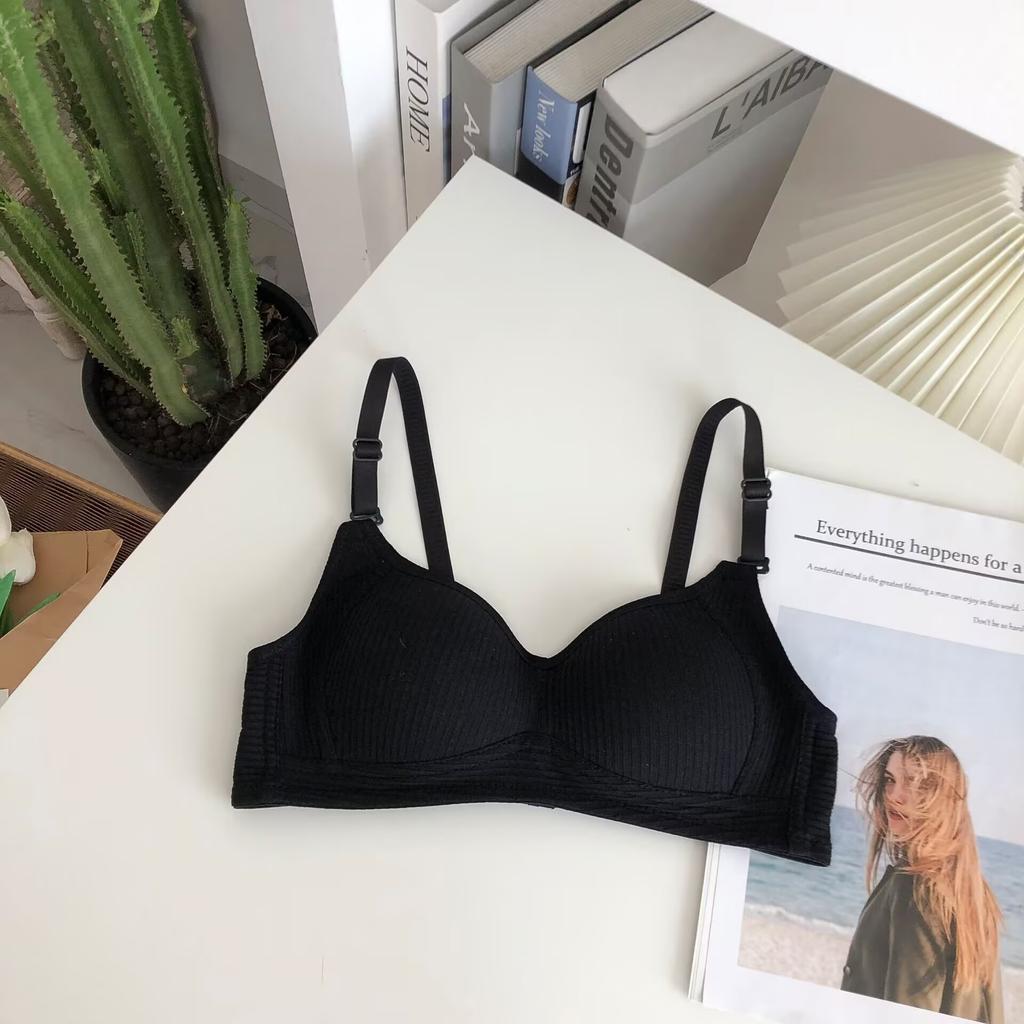 Menina Roupa Interior Peito Pequeno Sutiã de Algodão Descompressão Confortável e Conveniente Sem Aro de Aço Sutiã Top Adolescente