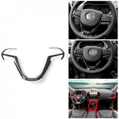 Inner Steering Wheel Moulding Cover Trim Fit for Jeep Grand Cherokee 2014+ Black
