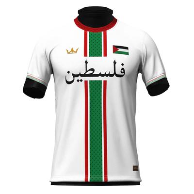 Módne futbalové tričká s vlajkou Palestíny Trend Letné s krátkym rukávom Národný emblém 3D potlač Športové tričká Voľné Priedušné topy
