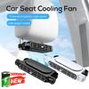Car Headrest Fan 3-Speed Adjustable Car Seat Cooling Fan Powerful Airflow Quiet Operation & Compact Design with 3000mah Battery For 12V-24V Car