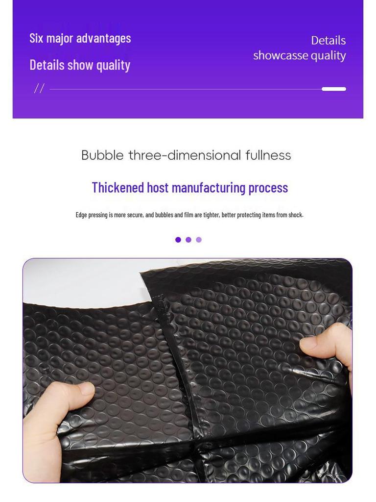 Black Co-extruded Self-Adhesive Bubble Envelope