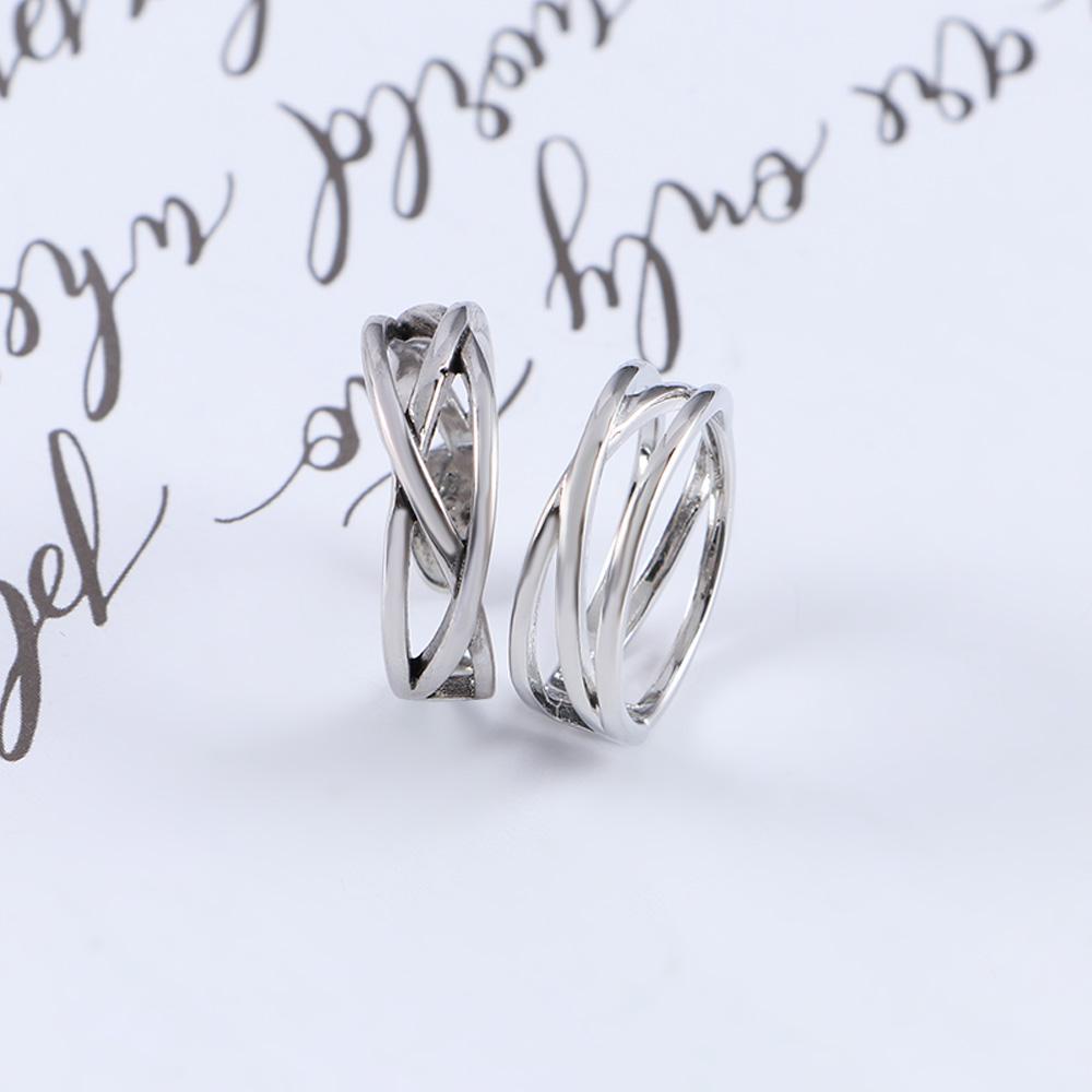 Fashion Copper Personality Korean Style Jewelry Line Ring Men Geometric Ring Punk Finger Buckle