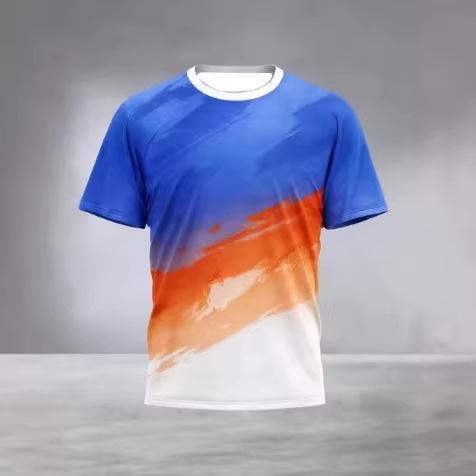 Summer Breathable Quick-drying Sports Training T-shirt Men's O-neck Short-sleeved Fitness Outdoor Sportswear Fashion Gym T-shirt