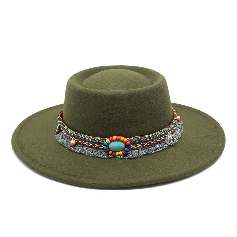 2022 Xiaohongshu Chain Dome Convex Top French Top Hat Style Felt Hat 8.5Cm