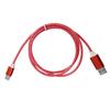 USB To TypeC Charging Cable LED Light Up Flowing Fast Charging Cord USB C Charger Cable(Red )