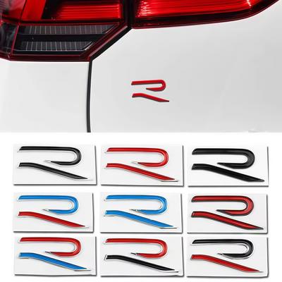 Metalowe Naklejki z Emblematem R Błotnik Boczny Naklejka z Godłem na Tylną Klapę do Scirocco Sharan Tiguan Jetta itp.