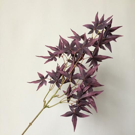 1 Pc Anti-fall Bright Color Colorful Decorative Easy To Maintain Artificial Leaf Simulation Maple Leaf