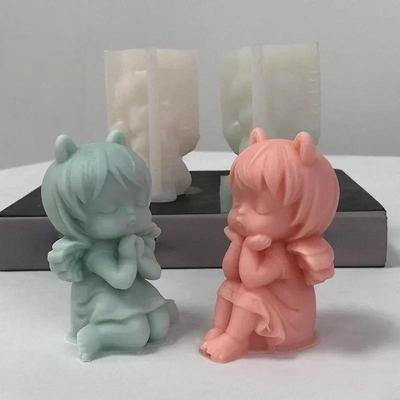 Handmade Creative Molds 3D Prayer Angel Silicone Molds Scented Candle Plaster Mold DIY Epoxy Resin Gypsum Form Ornament Mould