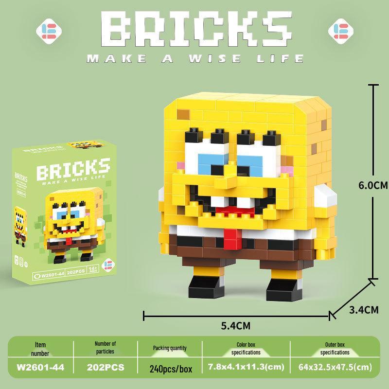 Cartoon Figurine Building Blocks: Kuromi, Cinnamoroll & Melody Rabbit - Educational Toy Blind Box for Kids