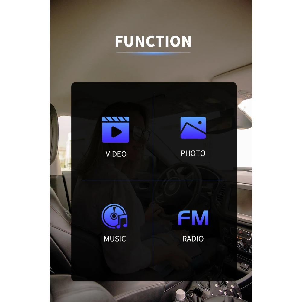 TOYOUSONIC Auto-Kopfstützenmonitor, universell, 7 Zoll, LED-Bildschirm, Multimedia-MP5-Player, Kissen, unterstützt USB/SD-Eingang, FM/Lautsprecher/Kamera