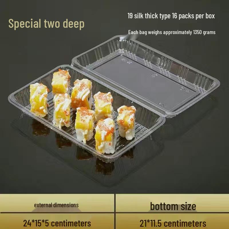 Sushi, Roast Duck, Pastry & Fruit Takeaway Box Set with Free Shipping & 100 Rubber Bands