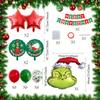 Christmas Theme Party Decoration Balloon The Grinch Santa Gingerbread Man Aluminum Balloon Flag Set