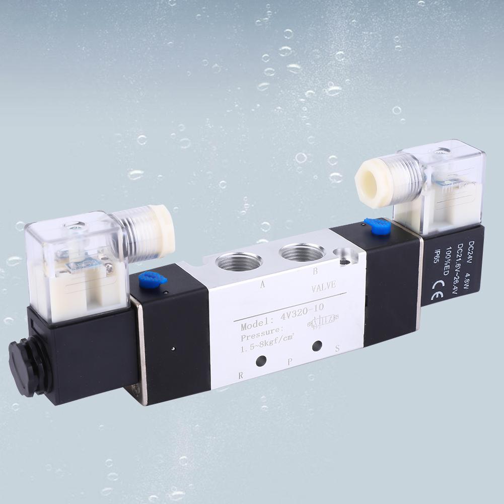 4V320 10 3 8  Inlet Outlet 1 4  Exhaust Solenoid Air Valve 2 Position 5 Port (DC24V)